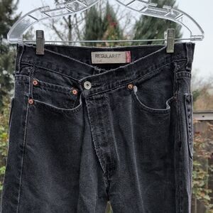 Reworked Levi's Black Boyfriend Jeans By American Recycled Clothing Co
